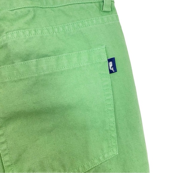 Vineyard Vines Pants Mens Size 36 Waist Green Cotton Linen Straight 5 Pocket - Picture 9 of 9